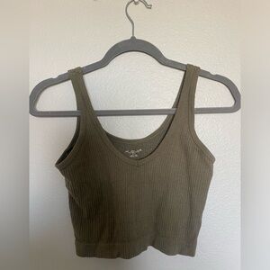 Urban Outfitters Army Green Reversible Cropped Tank